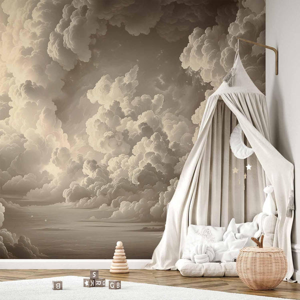 Carta da parati - Whisper of Illuminated Clouds: Soft Play of Light in the Theater of the Heavens