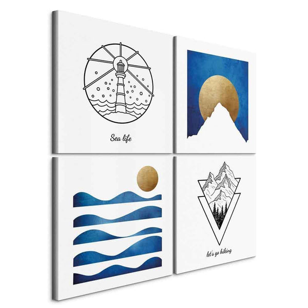 Quadro - Sea or Mountains (4 Parts)