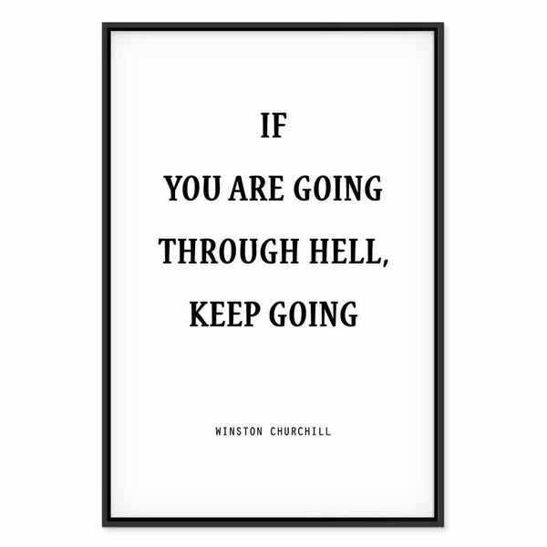 Quadro - Power of Words (1-part) - Winston Churchill's Motivational Quote