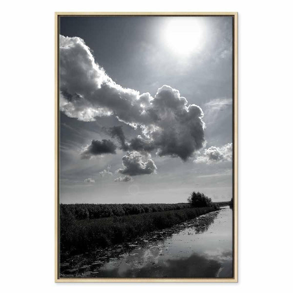 Quadro - Sun Over Clouds (1-part) - Sky Reflection in Water Field