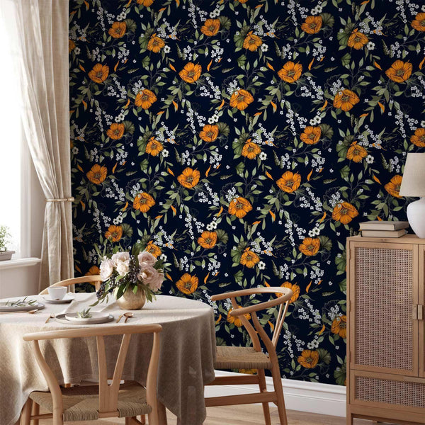 Tappezzeria murale - Orange Bloom