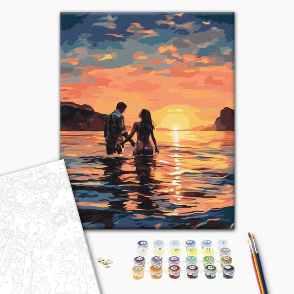 Quadro fai da te - Lovers at sunrise