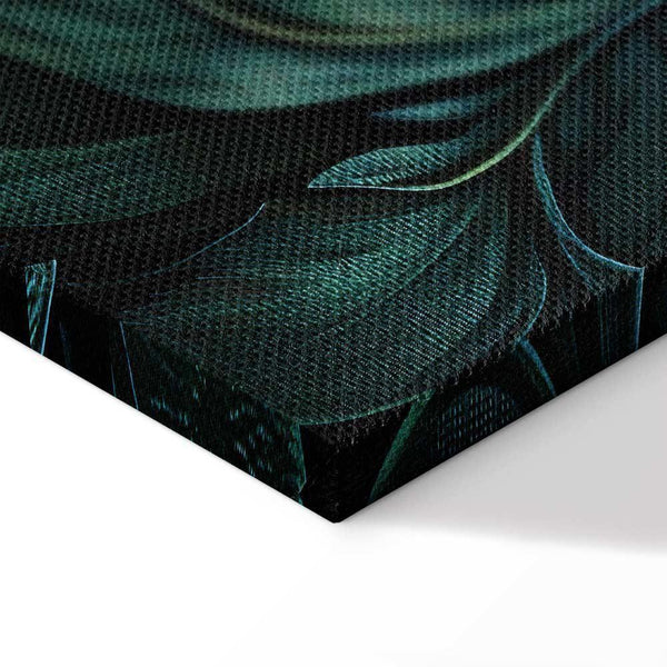 Quadro - Dark Green Victorian Leaves: Botanical Carved Composition