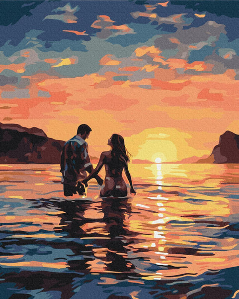Quadro fai da te - Lovers at sunrise