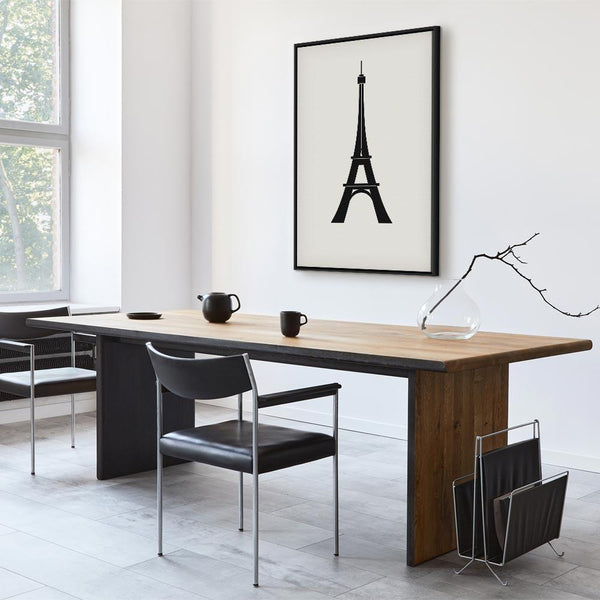 Quadro - Eiffel Tower Simple Graphics in Black and White