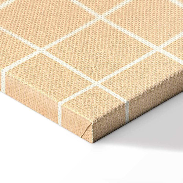 Quadro - Waving Lines - Creamy Grid on a Noisy Pastel Background