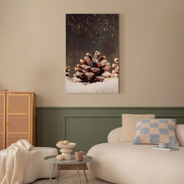 Quadro - Winter Pine Cone (1 Part) Vertical
