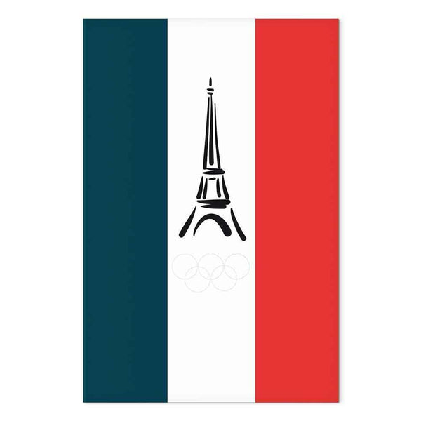 Quadro - French Flag With Graphic Eiffel Tower