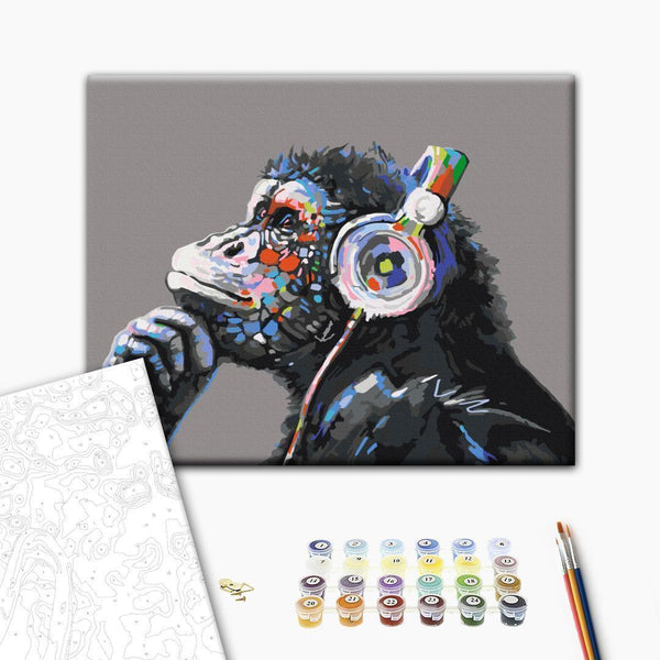 Quadro fai da te - Musical Monkey