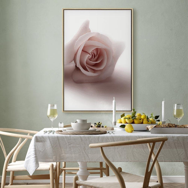 Quadro - Floral Glamour Glow (1-part) - Delicate and Pastel Pink Rose