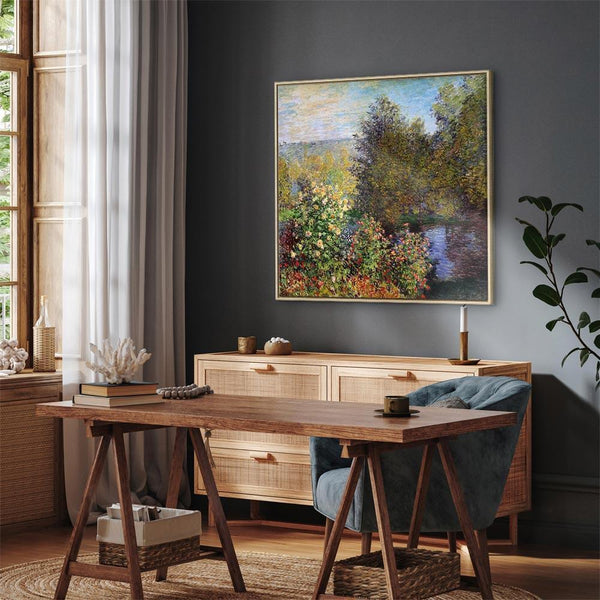 Quadro - Claude Monet – Coin de jardin à Montgeron