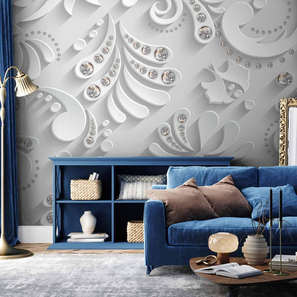 Carta da parati - Flowers with Crystals