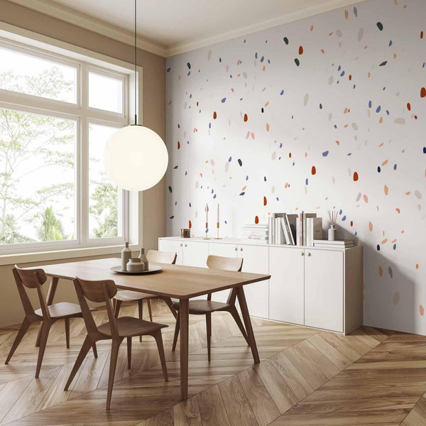 Carta da parati - Classic Terrazzo on White Background