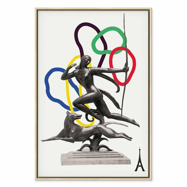 Quadro - Woman With Dog - Illustration