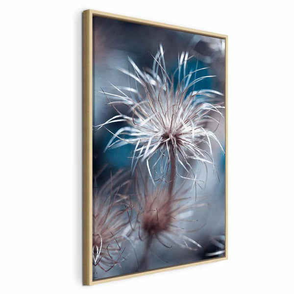 Quadro - Plant in Blues (1 Part) Vertical