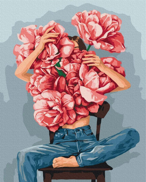 Quadro fai da te - An armful of peonies