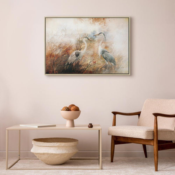 Quadro - Herons on the Hunt (1 Part) Wide