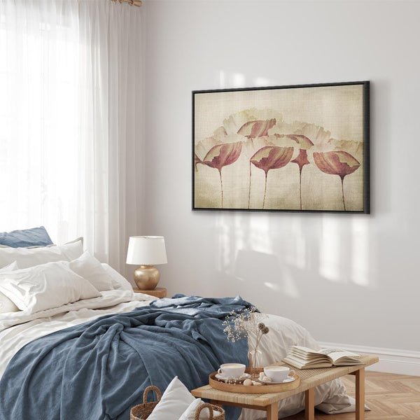 Quadro - Flowers in Beige (1 Part) Wide