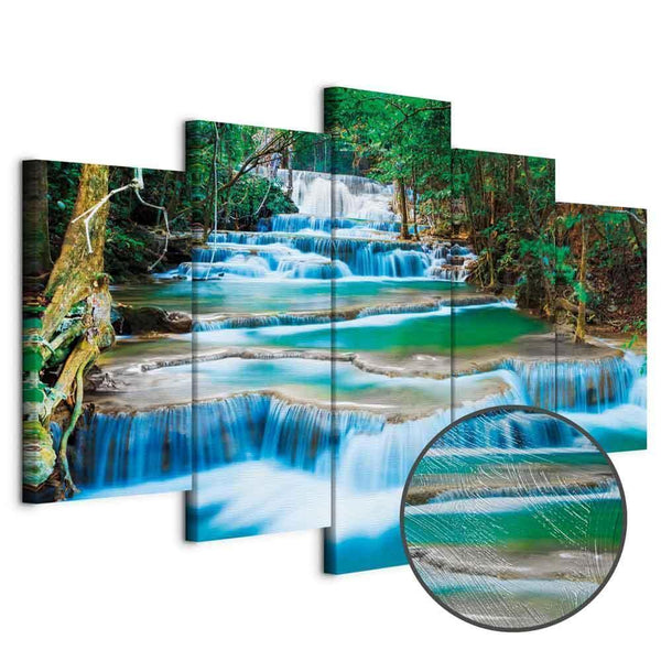 Quadro - Blue Waterfall in Kanchanaburi, Thailand
