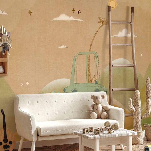 Carta da parati - Traveling Giraffe