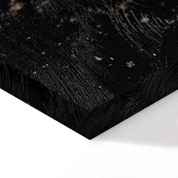 Quadro - Symmetry of Shapes (1-part) - Graphic Motif in Black Shade