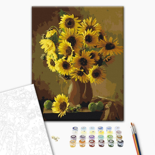 Quadro fai da te - Vase with sunflowers