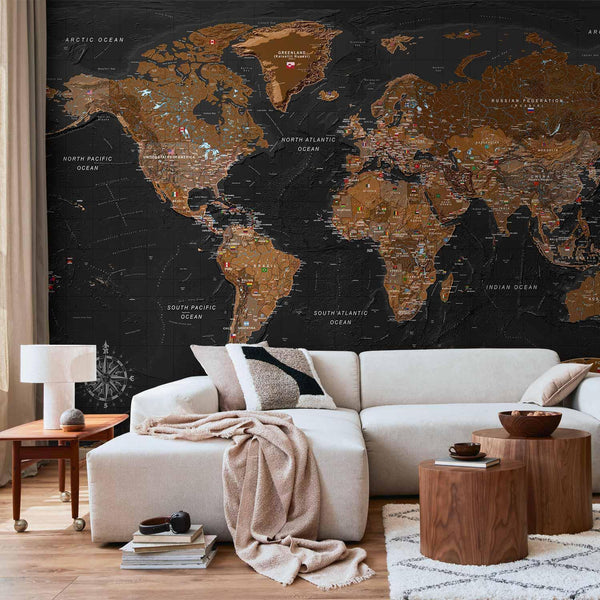 Carta da parati - World: Stylish Map