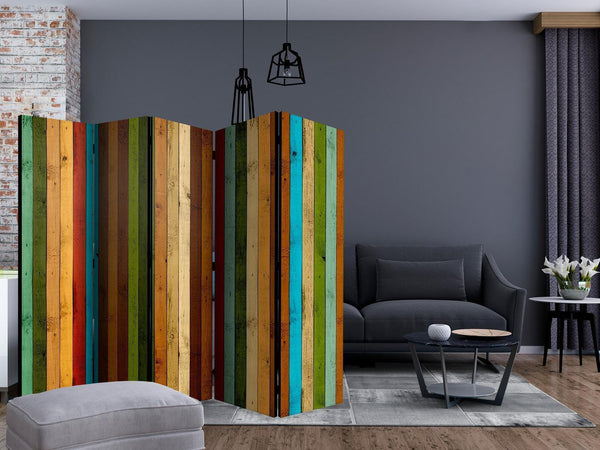 Paravento - Wooden rainbow II
