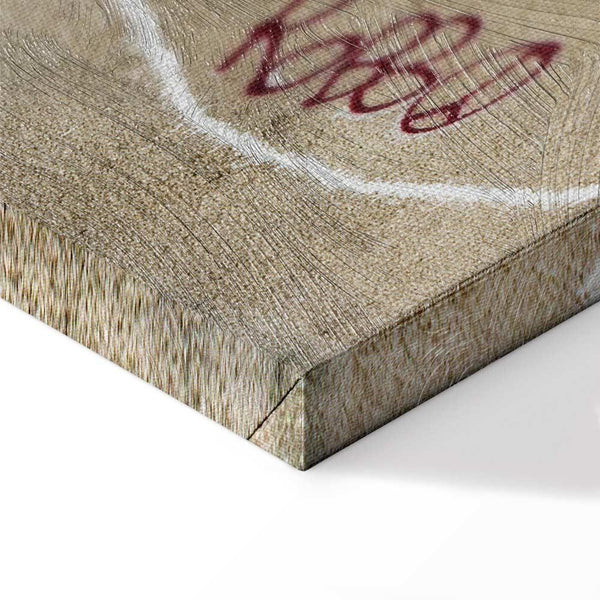 Quadro - Banksy's Plane (1-part) - Red Graffiti Text on Mural Background