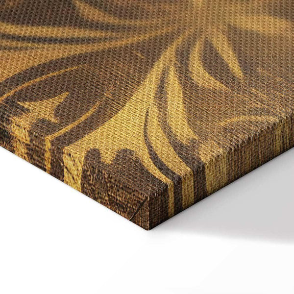 Quadro - Baroque Ornaments in Patinated Gold and Browns: Retro Motif