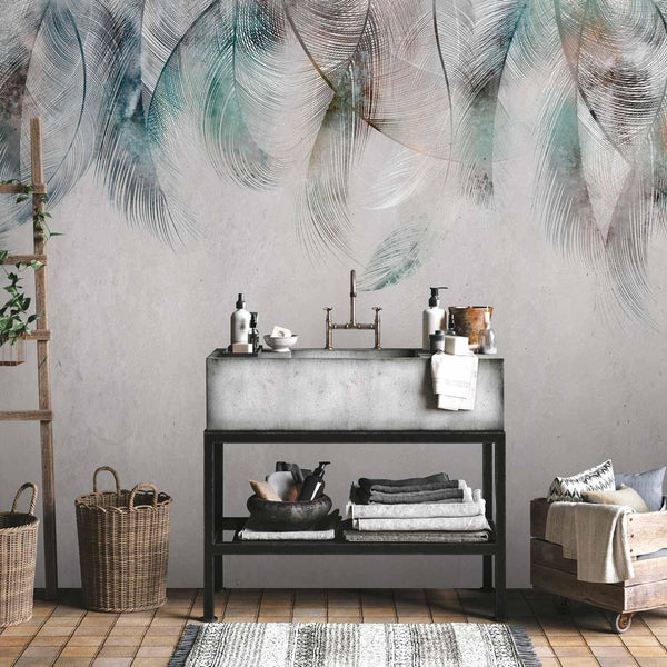 Carta da parati - Colourful Feathers