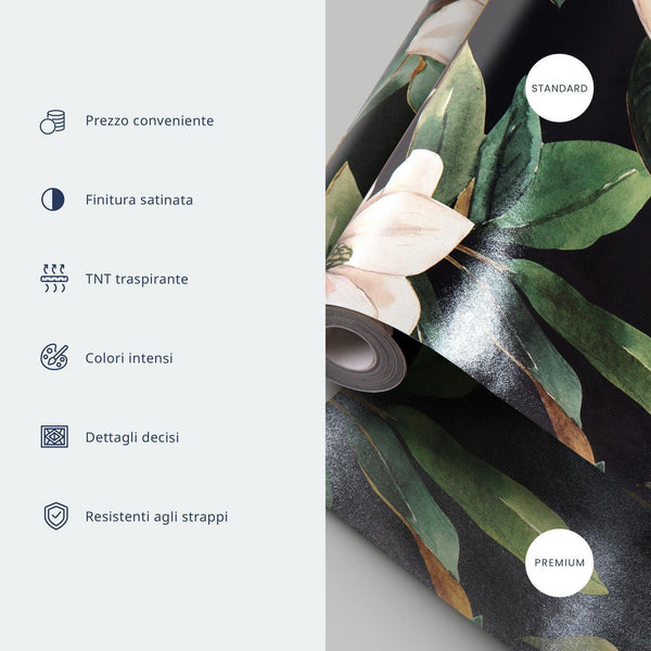 Tappezzeria murale - Fragrant flowers and herbs - blue