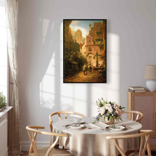 Quadro - Carl Spitzweg – Well-Wisher Presenting Flowers