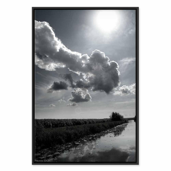 Quadro - Sun Over Clouds (1-part) - Sky Reflection in Water Field