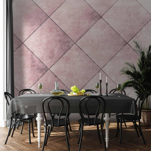 Carta da parati - Perfect cuts - uniform geometric pattern in tiled pattern with pattern