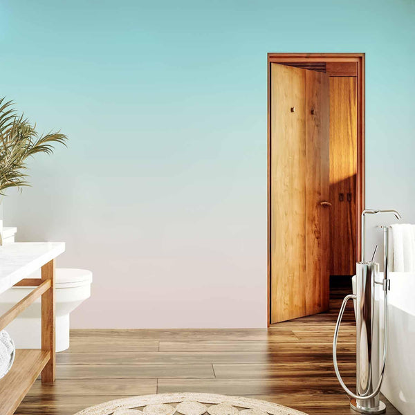 Carta da parati - Summer Morning - Transition of Colors from Light Blue to Pink