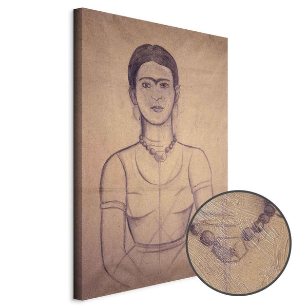 Quadro - Frida Kahlo – Self-Portrait, 1929 (charcoal drawing)