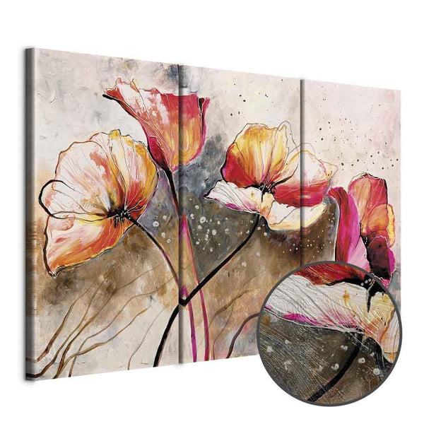 Quadro - Poppies lashed by the wind