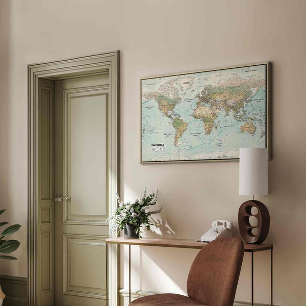 Quadro - World Map: Beautiful World