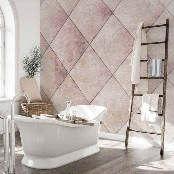 Carta da parati - Perfect cuts - geometric symmetrical tiled pattern with pattern