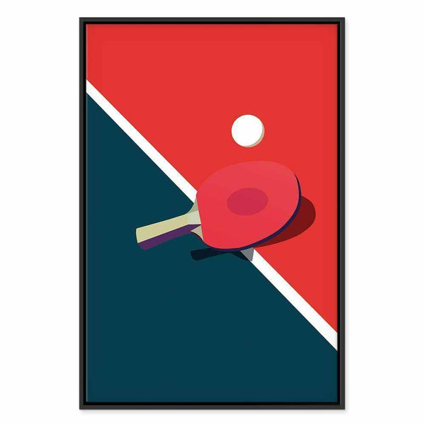 Quadro - Table Tennis - Racket and Ball on the Table