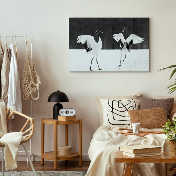 Quadro - Dancing Cranes (1 Part) Wide