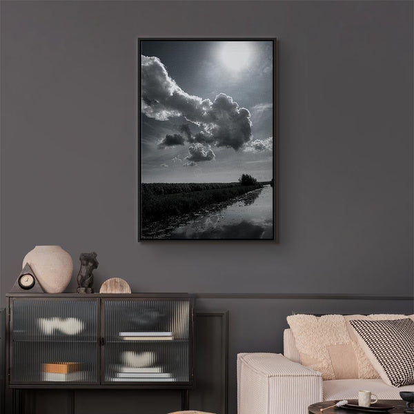 Quadro - Sun Over Clouds (1-part) - Sky Reflection in Water Field