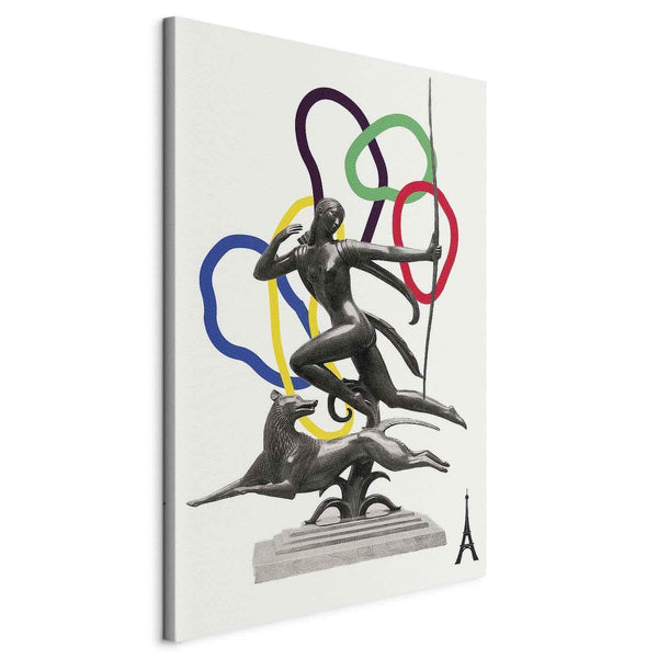 Quadro - Woman With Dog - Illustration