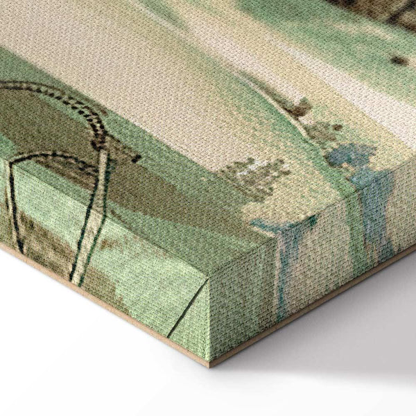 Quadro - Landscape with Green Fields and Trees Tuscan Sunny View