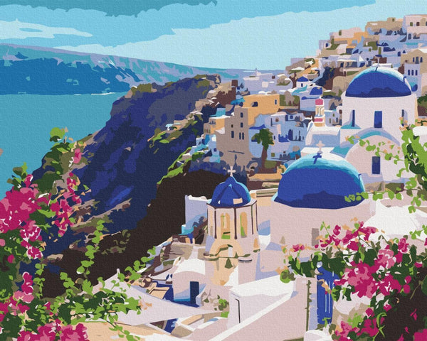Quadro fai da te - Roofs of Santorini