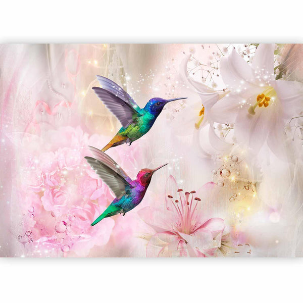 Carta da parati - Colourful Hummingbirds (Pink)
