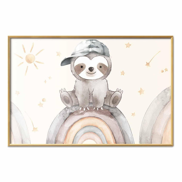 Poster - Little Animal Among Stars and Rainbows