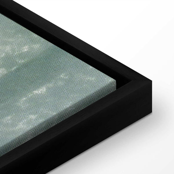 Quadro - Retro Landscape Grove Trees and Pond in Patinated Shades of Green