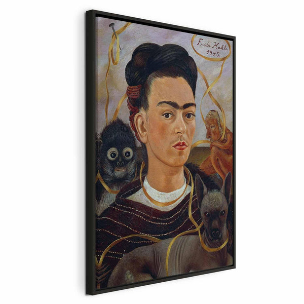 Quadro - Frida Kahlo – Self-Portrait with Changuito